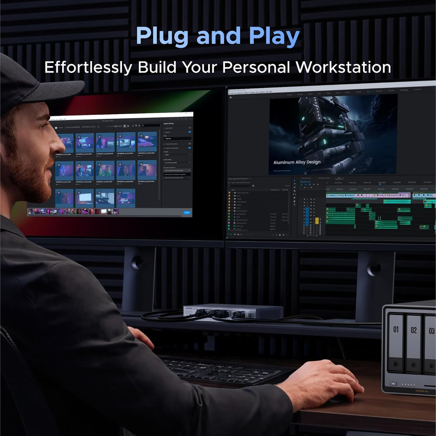 UGREEN 2.5Gbps Network Switch, 5 x 2.5Gbps Base-T& 1 x 10Gbps SFP+ Slot Ethernet Splitter, 6 Port Metal Case Ethernet Switch Hub,Desktop & Wall-Mounting,Plug & Play for TV/Laptop/Switch/Router/Camera