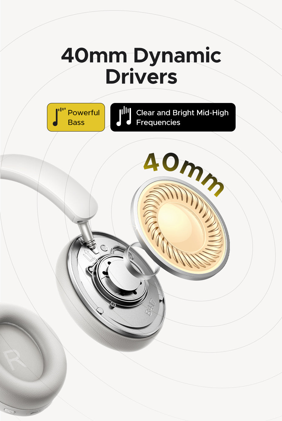 UGREEN HP205 Hi-Res Hitune Studio Max2 ANC Wireless Bluetooth 5.4 Earphones Over The Ear Noise Cancelling Headphone