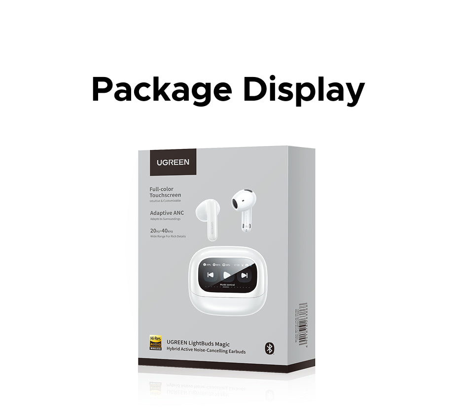 UGREEN LightBuds Magic Earphone Bluetooth 6.0 ANC ENC Active Noise Cancellation