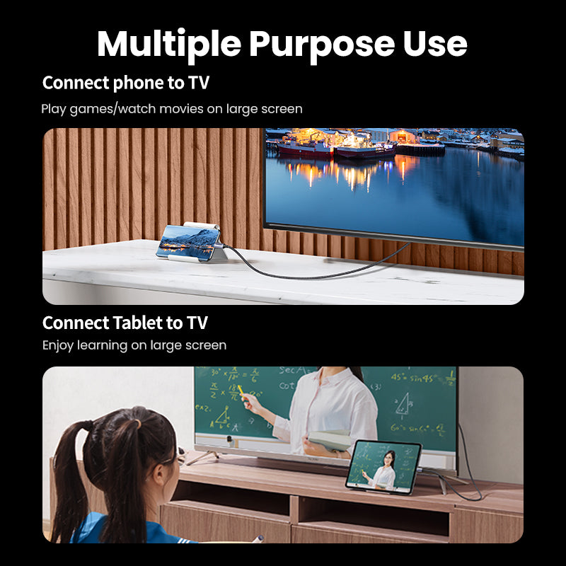 UGREEN 90451 USB C to HDMI Cable 8K 60HZ USB Type C Thunderbolt 3 HDMI Adapter Braided Cord