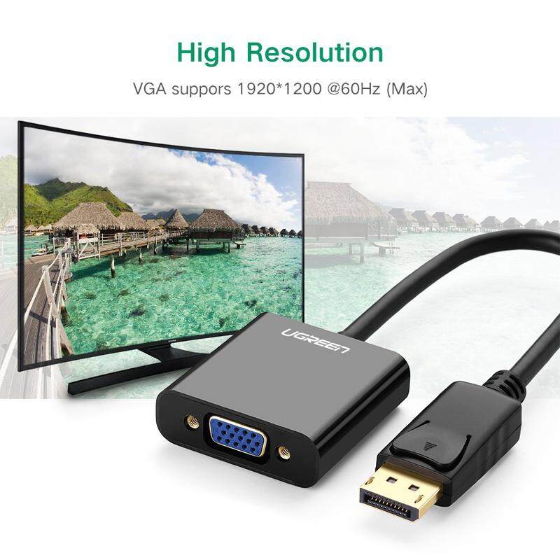 UGREEN 20415 1080P DisplayPort to VGA Adapter DP Male to VGA Female Adapter Display port Cable Converter For Projector TV Macbook Air