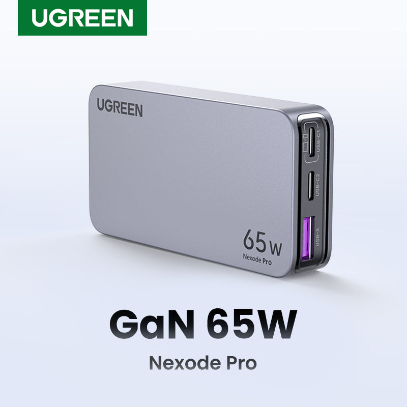 UGREEN Nexode Pro X753 65W 3-port Ultra-thin Fast Travel Charger Adapter GaN Charger for MacBook iPad iPhone 16 15 14 Pro Max Samsung S24 S23 Ultre Steam Deck
