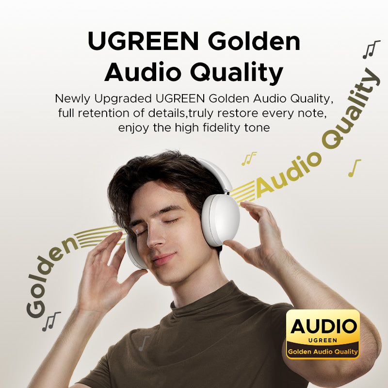 UGREEN HP205 Hi-Res Hitune Studio Max2 ANC Wireless Bluetooth 5.4 Earphones Over The Ear Noise Cancelling Headphone