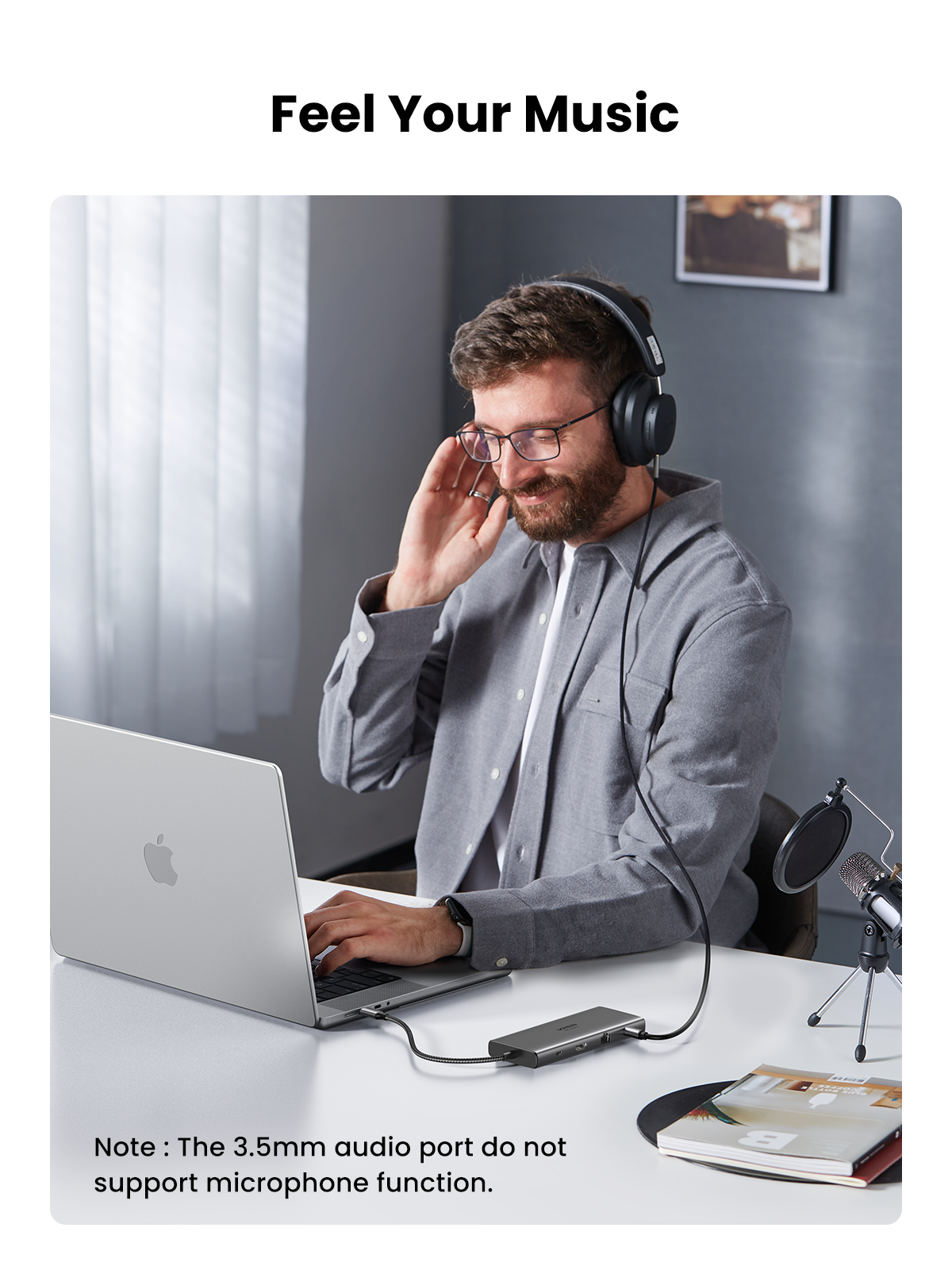 UGREEN USB C Docking, 11-in-1 USB-C Dongle with 4K HDMI & VGA Dual Monitor, 1Gbps Ethernet, 100W PD, 2 USB Ports, 2 USB C Ports,3.5mm Audio Jack, SD/TF Card Slots, USB C Hub Multiport Adapter for Laptop, Tablet