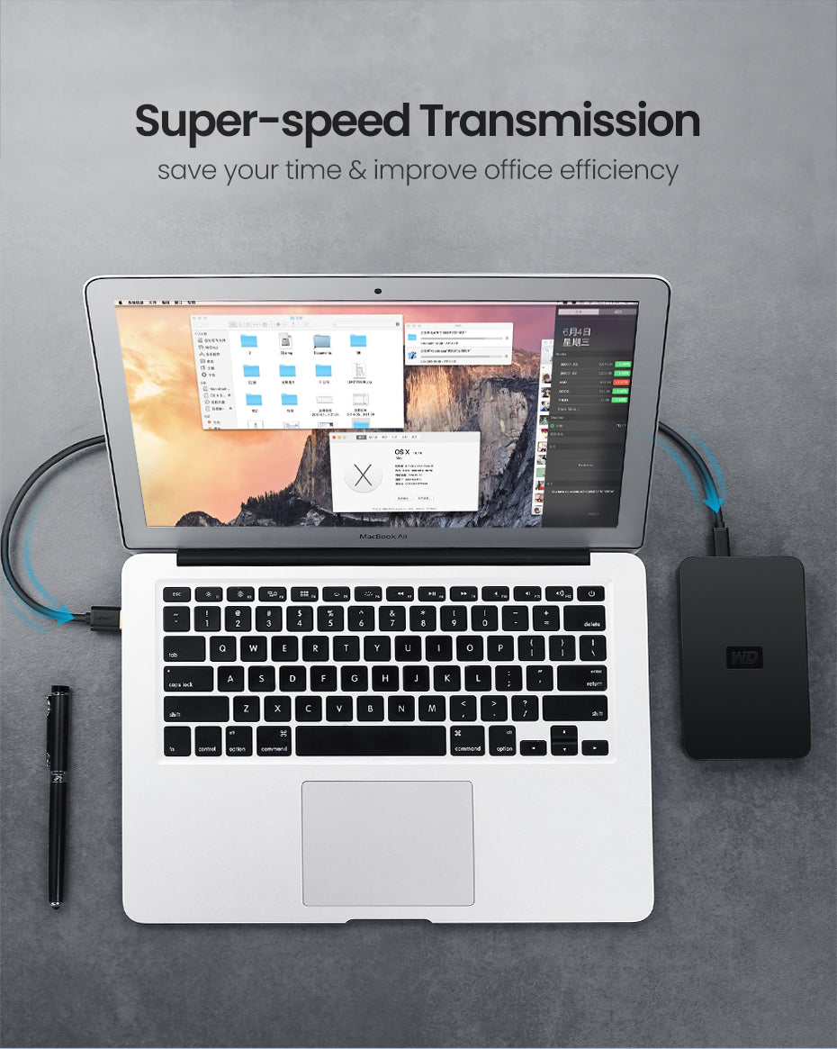 UGREEN USB 2.0 A Male to 5-Pin Mini B Fast Data Charger Cable for MP3 MP4 Players Tablets GPS Digital Camera HDD Dash Cam
