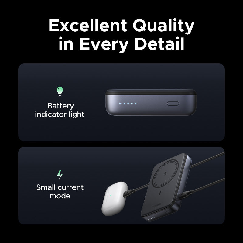 UGREEN 55140 10000mAh Foldable Kickstand Magnetic Battery Battery Bank Powerbank PD 20W Wireless Portable Power Bank Compatible with Magsafe iPhone 16/15/14/13/12 Series