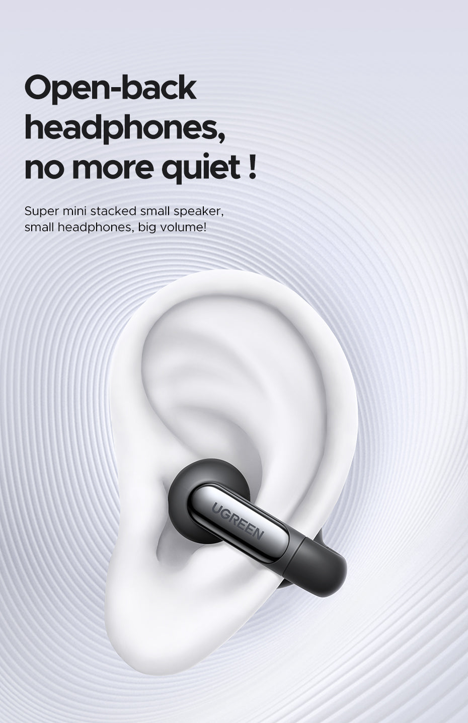 UGREEN ClipBuds S5 Bluetooth 5.4 Wireless Earphone for iPhone 16 15 Pro Max Samsung S24 S23 Ultra