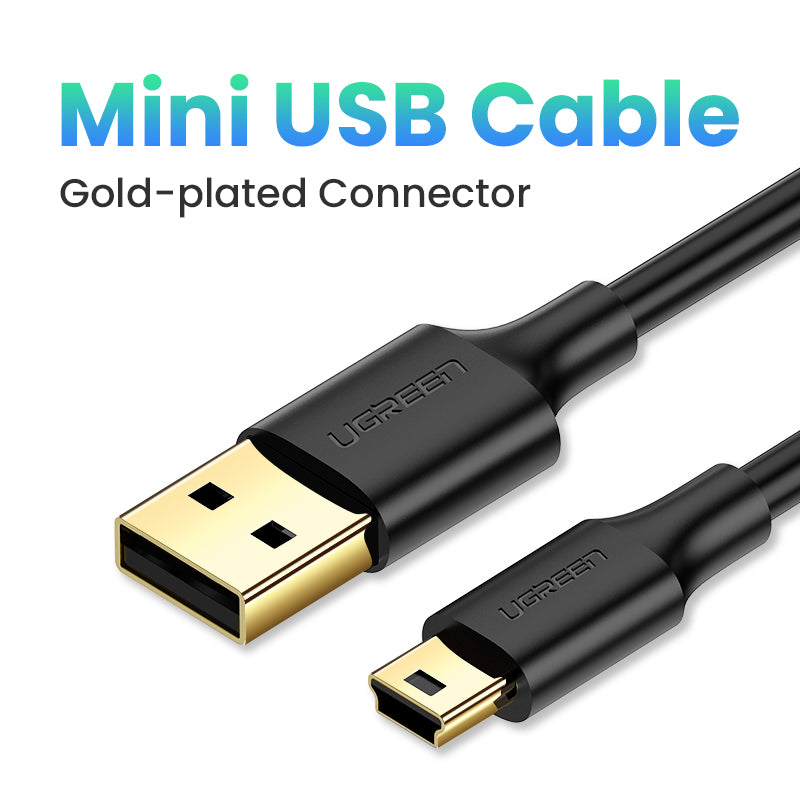 UGREEN USB 2.0 A Male to 5-Pin Mini B Fast Data Charger Cable for MP3 MP4 Players Tablets GPS Digital Camera HDD Dash Cam