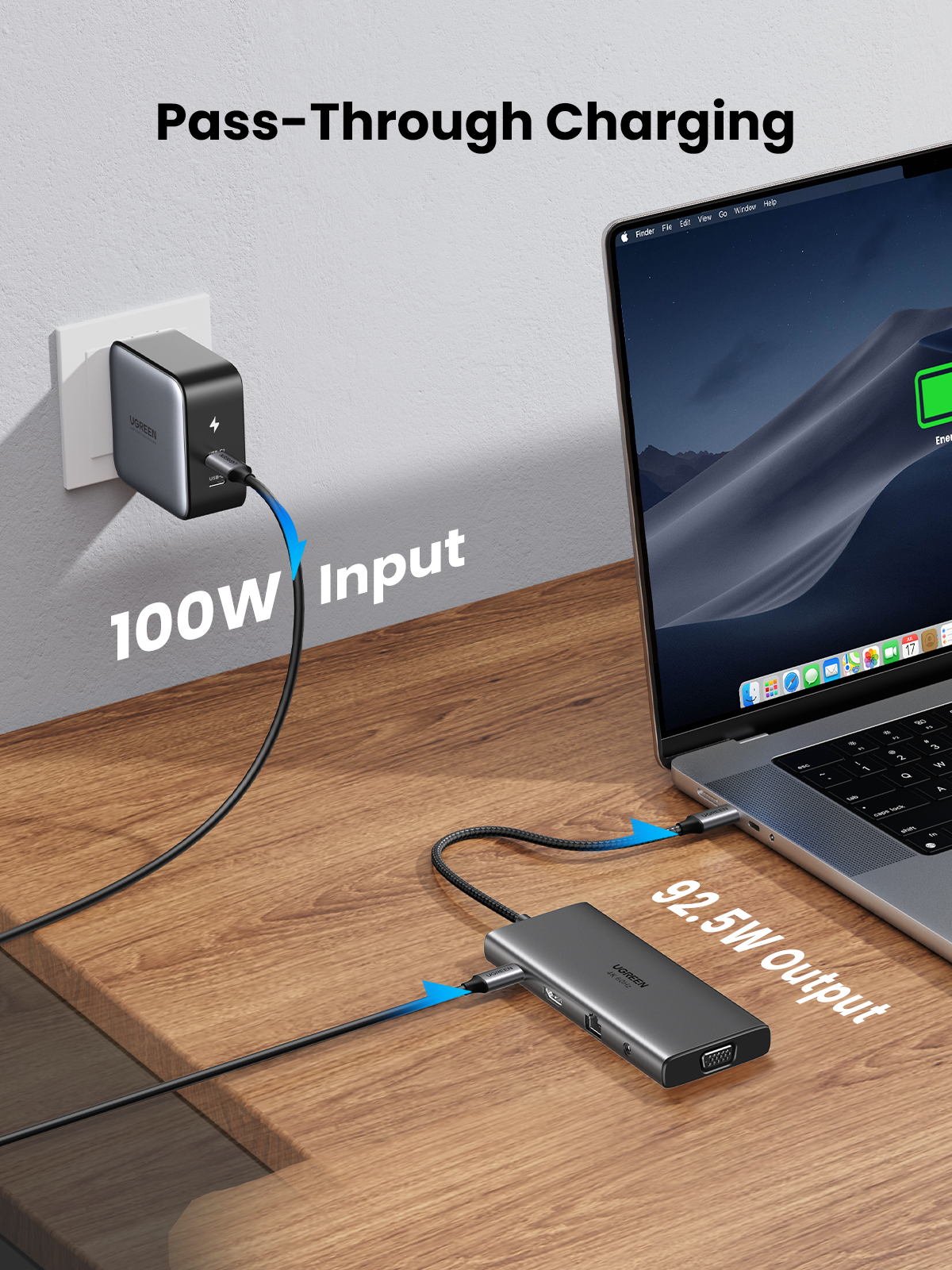 UGREEN USB C Docking, 11-in-1 USB-C Dongle with 4K HDMI & VGA Dual Monitor, 1Gbps Ethernet, 100W PD, 2 USB Ports, 2 USB C Ports,3.5mm Audio Jack, SD/TF Card Slots, USB C Hub Multiport Adapter for Laptop, Tablet