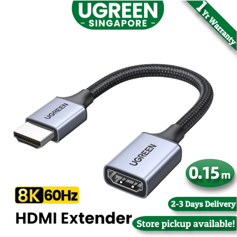 UGREEN HDMI Extension Cable 8K 60Hz HDMI 2.1 Extender Male to Female Compatible with PS5 PS4 Switch Xbox One S 360 BRAVIA XR Roku TV Stick Blu Ray Player Google Chromecast HDTV