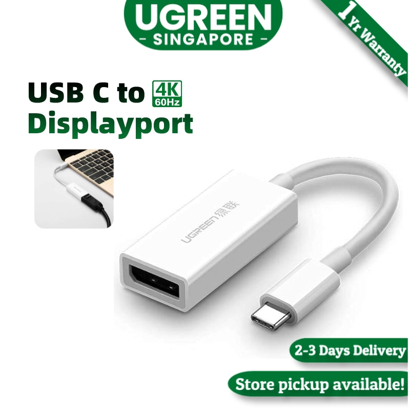 UGREEN 8K60Hz USB C to DisplayPort 1.4 Adapter Cable 4K240Hz HDR Thunderbolt 3/4 to Display Port Converter USB C to DP 1.4 Braided Compatible with iPhone 15 Series, Galaxy S23, MacBook Pro/Air, iPad