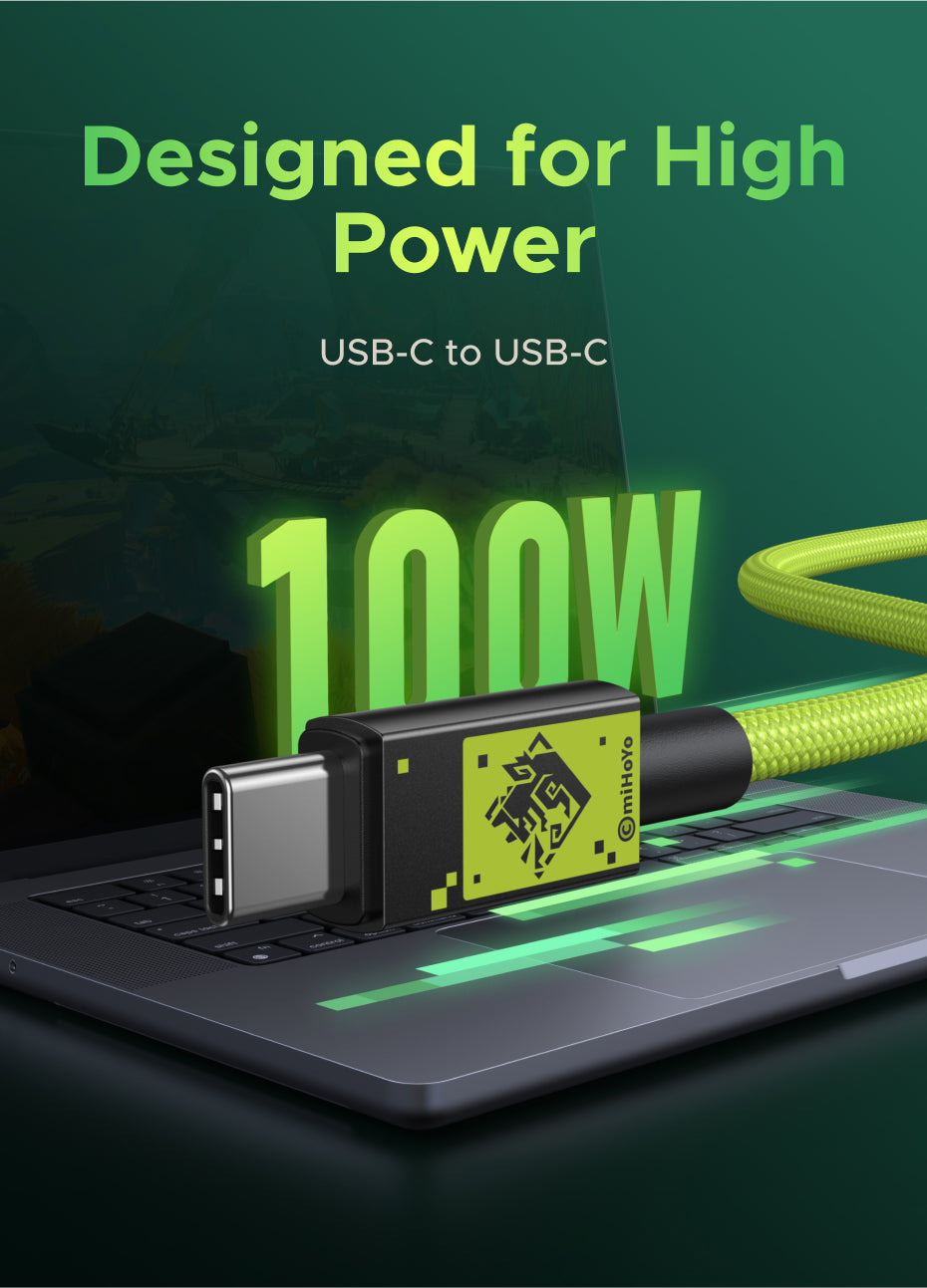 UGREEN Genshin Impact Edition 100W PD Cord Fast Charging Data Cable USB 3.0 Data Cable
