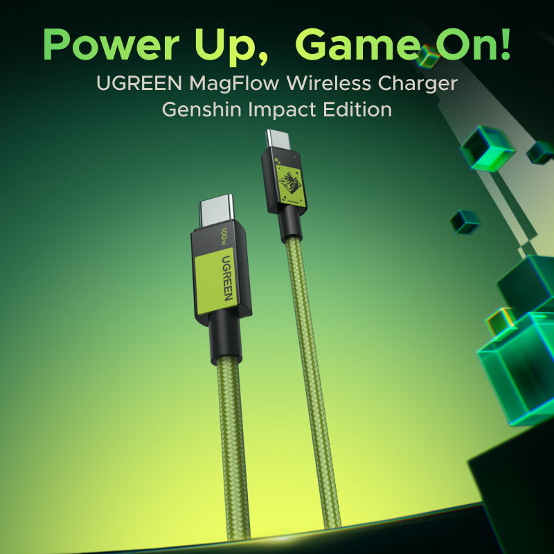UGREEN Genshin Impact Edition 100W PD Cord Fast Charging Data Cable USB 3.0 Data Cable