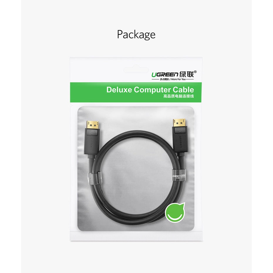 UGREEN 10244 DP to DP Cable 4K 60Hz UHD DisplayPort Male to Male Monitor Video Cable Compatible with 1080P Full HD for PC Host