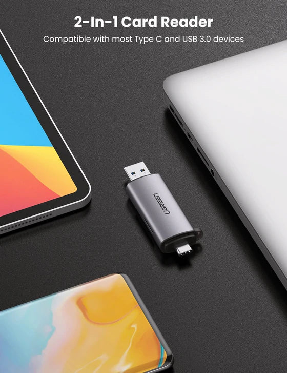 UGREEN 50706 2-in-1 USB C OTG Card Reader