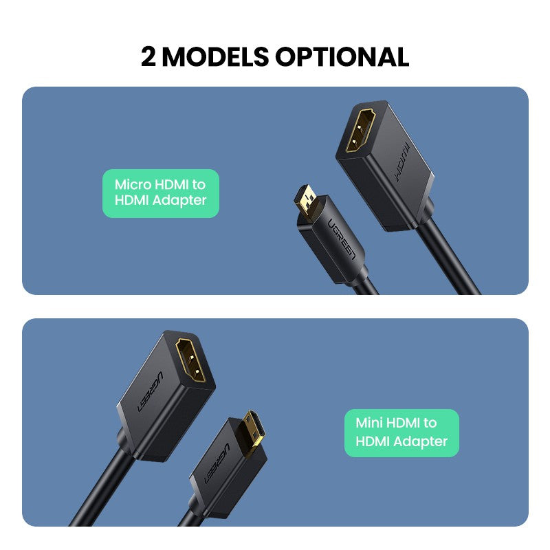 UGREEN 20134 Micro HDMI to HDMI Male to Female HDMI Adapter micro HDMI Converter 1080P
