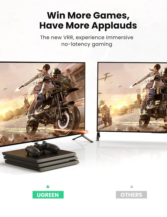 UGREEN 80401 HDMI Cable 8K 60Hz HDMI 2.1 Cable 48Gbps Ultra High Speed 4K 120Hz Braided HDMI Cable Dynamic HDR Dolby Vision HDR10 4:4:4 eARC Compatible with PS5 PS4 Xbox UHD TV Blu-ray Projector