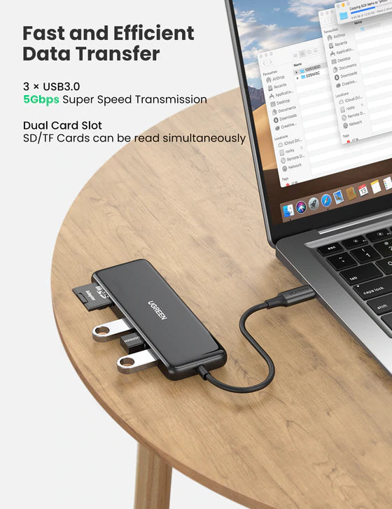 UGREEN 80129 6 in 1 New Version USB-C Multifunction Adapter (Space Gray)