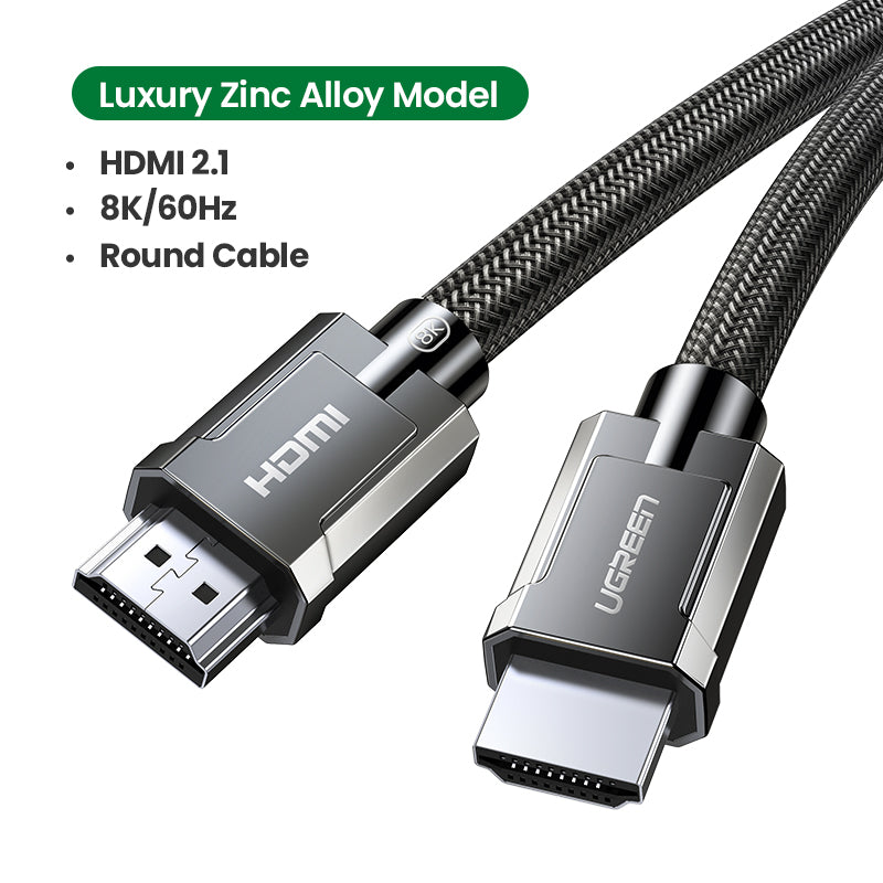 UGREEN 80602 HDMI 2.1 Cable 8K/60Hz 48Gbps HDCP 2.2 HDMI Cable Cord for PS4 PS5 Splitter Switch Audio Video Cable Support Dynamic HDR eARC Compatible