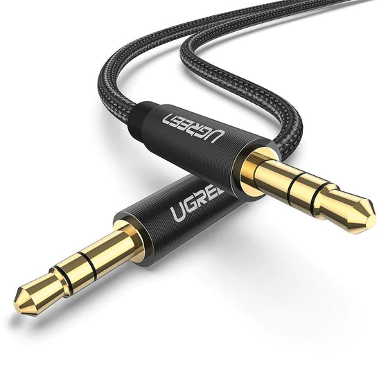 UGREEN 50361 3.5mm Male to 3.5mm Male Cable Gold Plated Metal Case with Braid
