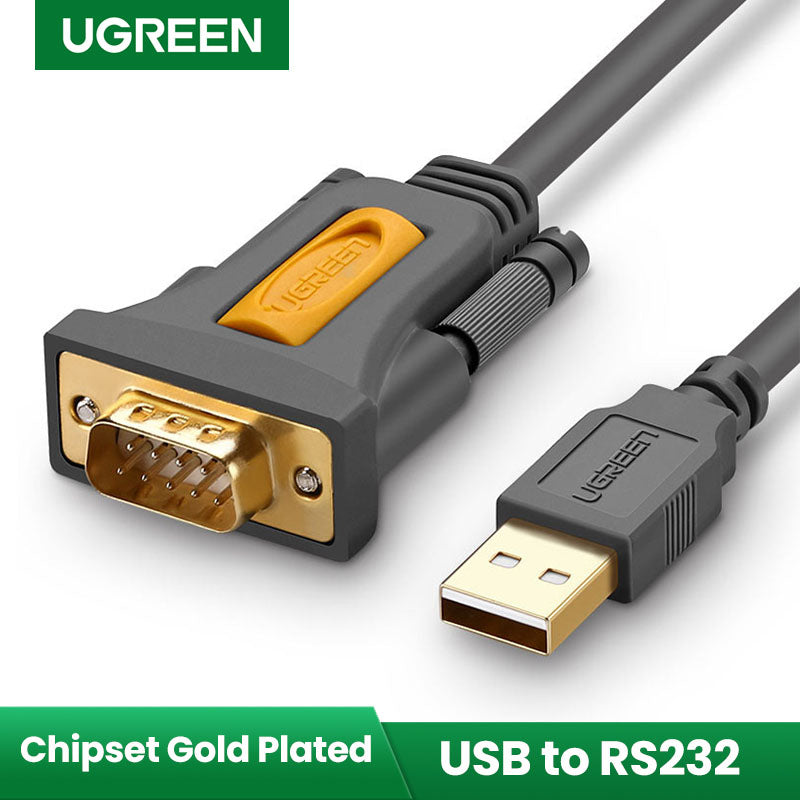 UGREEN 20222 USB to RS232 DB9 Serial Male Converter Adapter Cable 2m with PL2303 Chipset Gold Plated