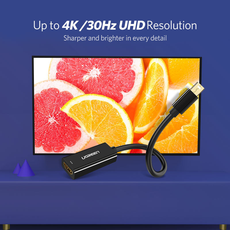 UGREEN 40360 Mini DP to HDMI Converter 4K (Black)