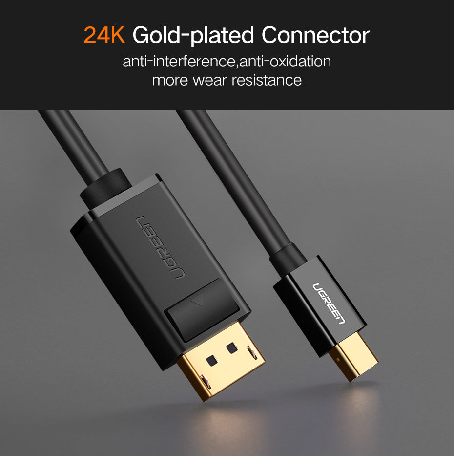 UGREEN 10477 Mini DP to DP Cable 1.5m (Black)