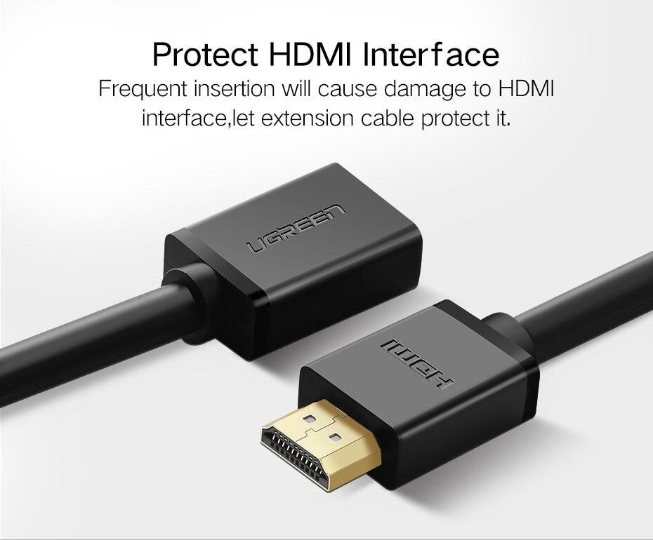 UGREEN 10140 0.5M HDMI Extension Cable 4K/60Hz HDMI Extender Male to Female