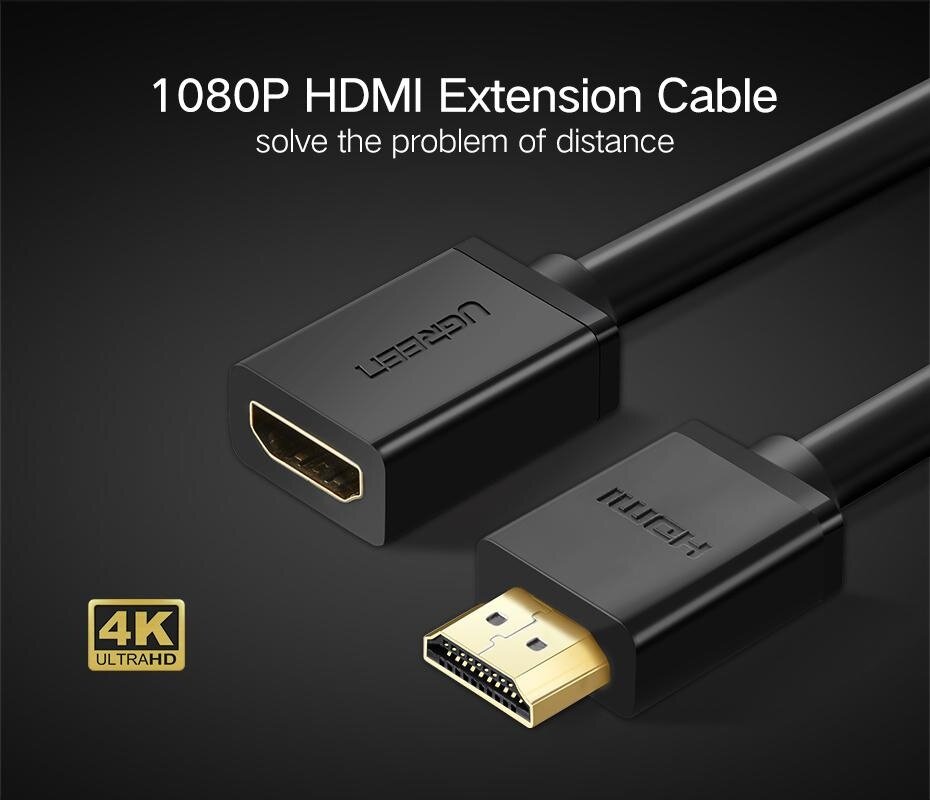UGREEN 10140 0.5M HDMI Extension Cable 4K/60Hz HDMI Extender Male to Female