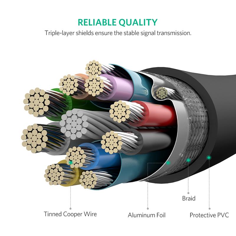 UGREEN 10840 USB 3.0 A Male to Micro USB 3.0 Male Cable 0.5m (Black)