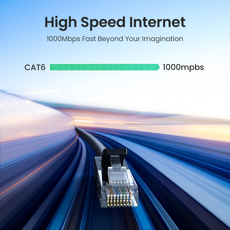 UGREEN 50192 Cat6 Ethernet Patch Cable Gigabit RJ45 Network Wire Lan Cable Plug Cat 6 Connector for Computer, PC,and other device