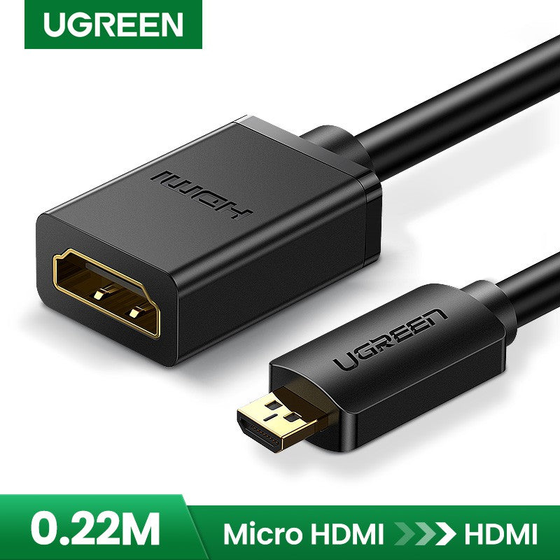 UGREEN 20134 Micro HDMI to HDMI Male to Female HDMI Adapter micro HDMI Converter 1080P
