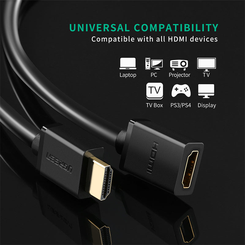 UGREEN 10140 0.5M HDMI Extension Cable 4K/60Hz HDMI Extender Male to Female