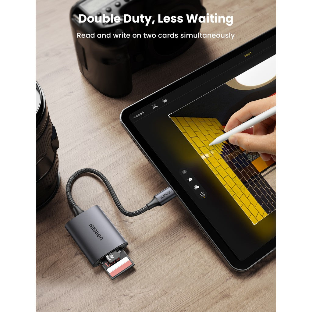 UGREEN 80888 Type-C To TF SD Card Reader For ipad Laptop Accessories Memory Card Adapter SD Card Reader
