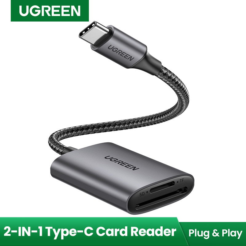 UGREEN 80888 Type-C To TF SD Card Reader For ipad Laptop Accessories Memory Card Adapter SD Card Reader