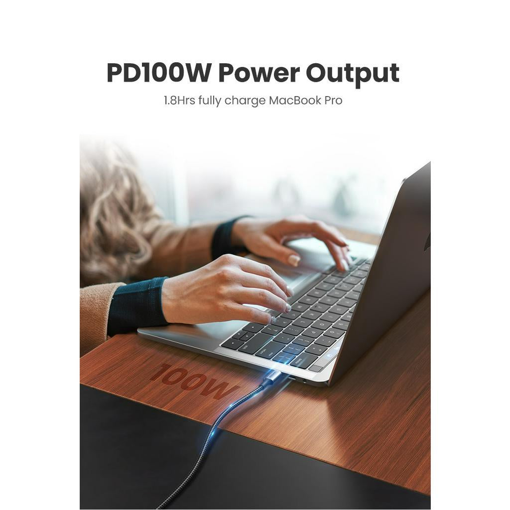 UGREEN 100W 5A USB C to USB C Cable Right Angle PD Fast Charge Type C 90 Degree Power Data Cable