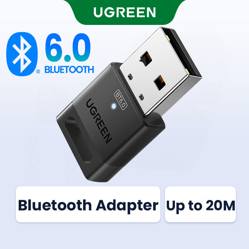 UGREEN USB Bluetooth 6.0 Dongle Adapter for PC Speaker Wireless Mouse Keyboard Music Audio Receiver Transmitter Bluetooth