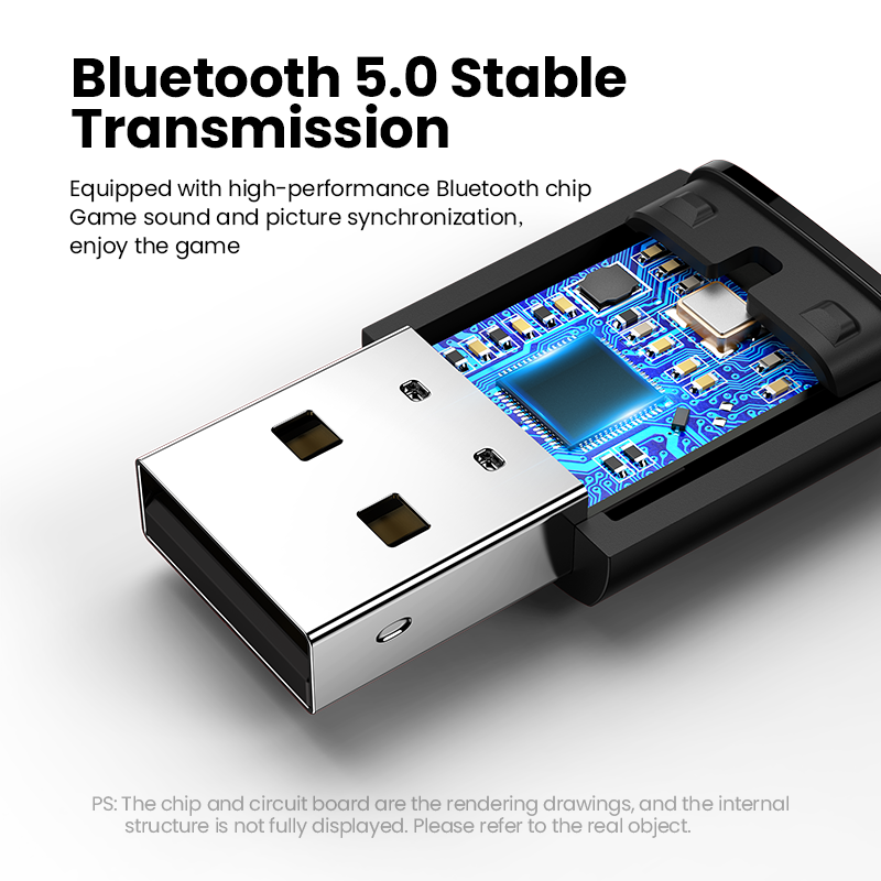 UGREEN 10928 USB Bluetooth 5.0 Transmitter Audio Adapterr Dongle Wireless Headphone for Switch,  Switch Life, PC Computer, PS5/PS4/PS4 Pro, Nintendo Switch Bluetooth Adapter Mode