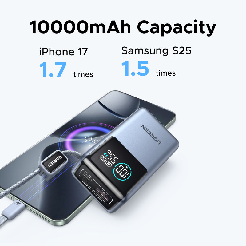 UGREEN 55W Fast Charging Power Bank 10000mAh | PD PPS QC | Xiaomi 55W & Samsung 45W | Digital Display