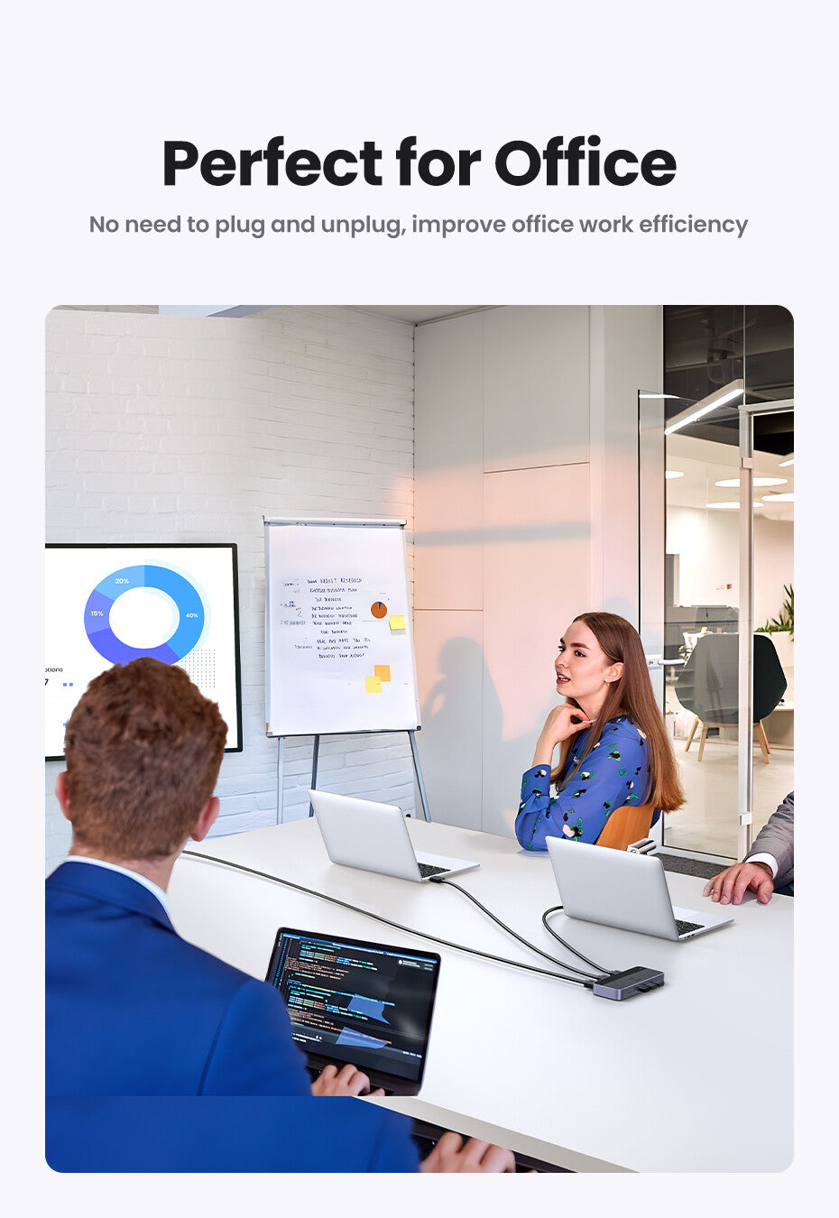 UGREEN HDMI 2.0 KVM Switch – 2 Computers to 1 Monitor Display, 4K60Hz HDMI & USB Peripheral Sharing