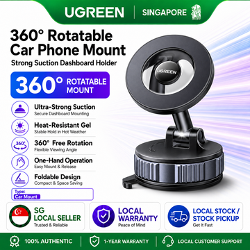 UGREEN Magnetic Car Phone Mount: Ultra-Strong N52 MagSafe Compatible Holder for Dashboard & Air Vent