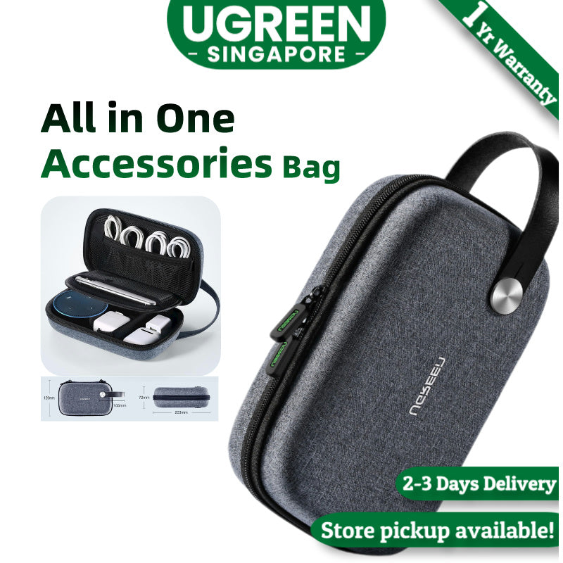 UGREEN 50903 Multi-function Travel Case Gadget Bag Waterproof Accessories Organiser Case Travel Storage Bag Grey