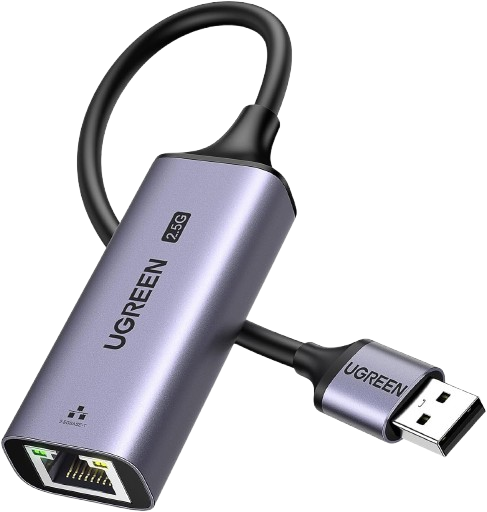 UGREEN 25051 USB to 2.5Gbps Ethernet Adapter Aluminum, USB 3.0 Network Adaptor Portable Type A 2.5 Gigabit Rj45 Converter Wired Internet LAN Connector Compatible with PC, Laptop, Desktop, Switch, Router