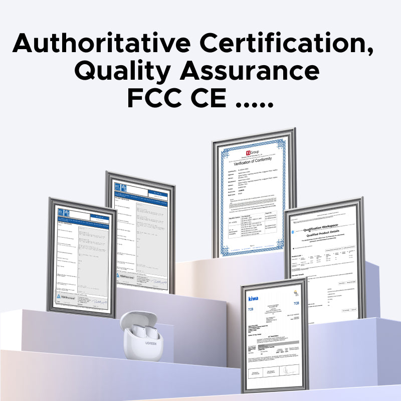 UGREEN Dots Earphone Bluetooth 6.0 AI Call Noise Cancellation 35H Play Time