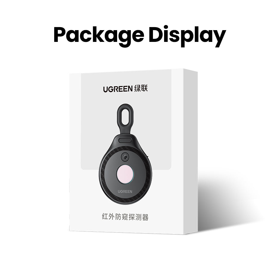 UGREEN Mini Anti-Peeping Camera Detector Hidden Camera Durable and long-lasting Portable Pinhole Hidden Lens Detect Gadget Effective hidden lens detection With USB Cable For Travel Hotel Locker Room Toilet