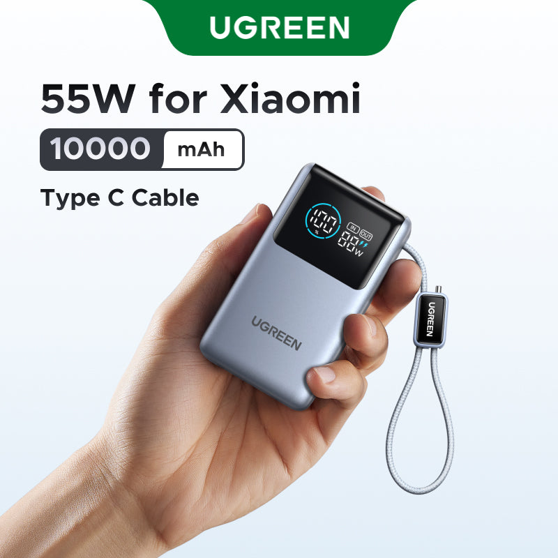 UGREEN 55W Fast Charging Power Bank 10000mAh | PD PPS QC | Xiaomi 55W & Samsung 45W | Digital Display