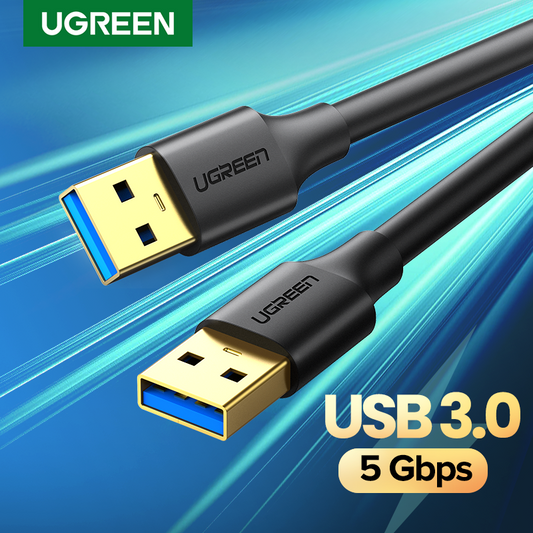 UGREEN 10371 Data Transfer USB 3.0 Type A Male to Male Super Speed Transfer Cable for External Hard Drive, DVD, Laptop Cooler and Blu-ray Disc Player