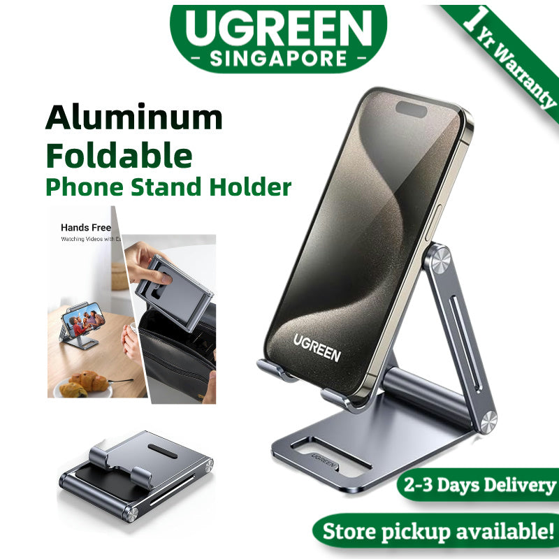 UGREEN 80708 Cell Phone Stand Adjustable Aluminum Mobile Phone Holder for Desk