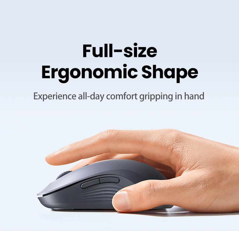 UGREEN Wireless Mouse Bluetooth & 2.4GHz Mice Ergonomic 4000DPI 6 Mute Buttons for Laptop Computer Desktop WIndows Mac OS Mouse