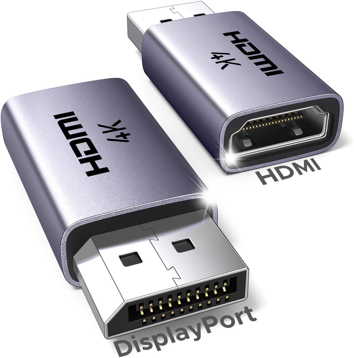 UGREEN 4K Displayport (Source) to HDMI (Display) Cable single direction UHD DP to HDMI Connector Video Display Cord for HDTV Monitor Projector Computer